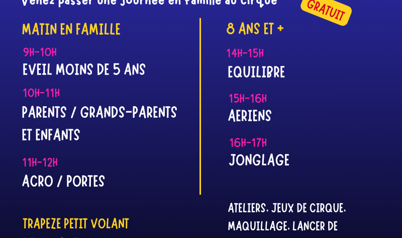 Programme fête du cirque