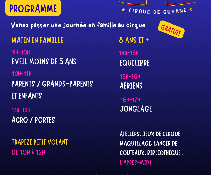 Programme fête du cirque
